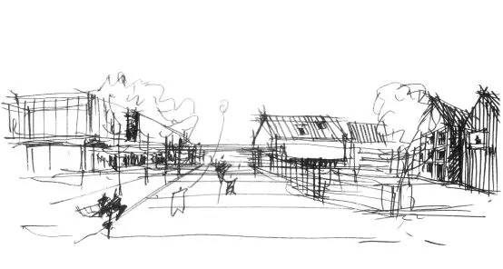 真實的幼兒園建設設計示范區(qū)入口草圖